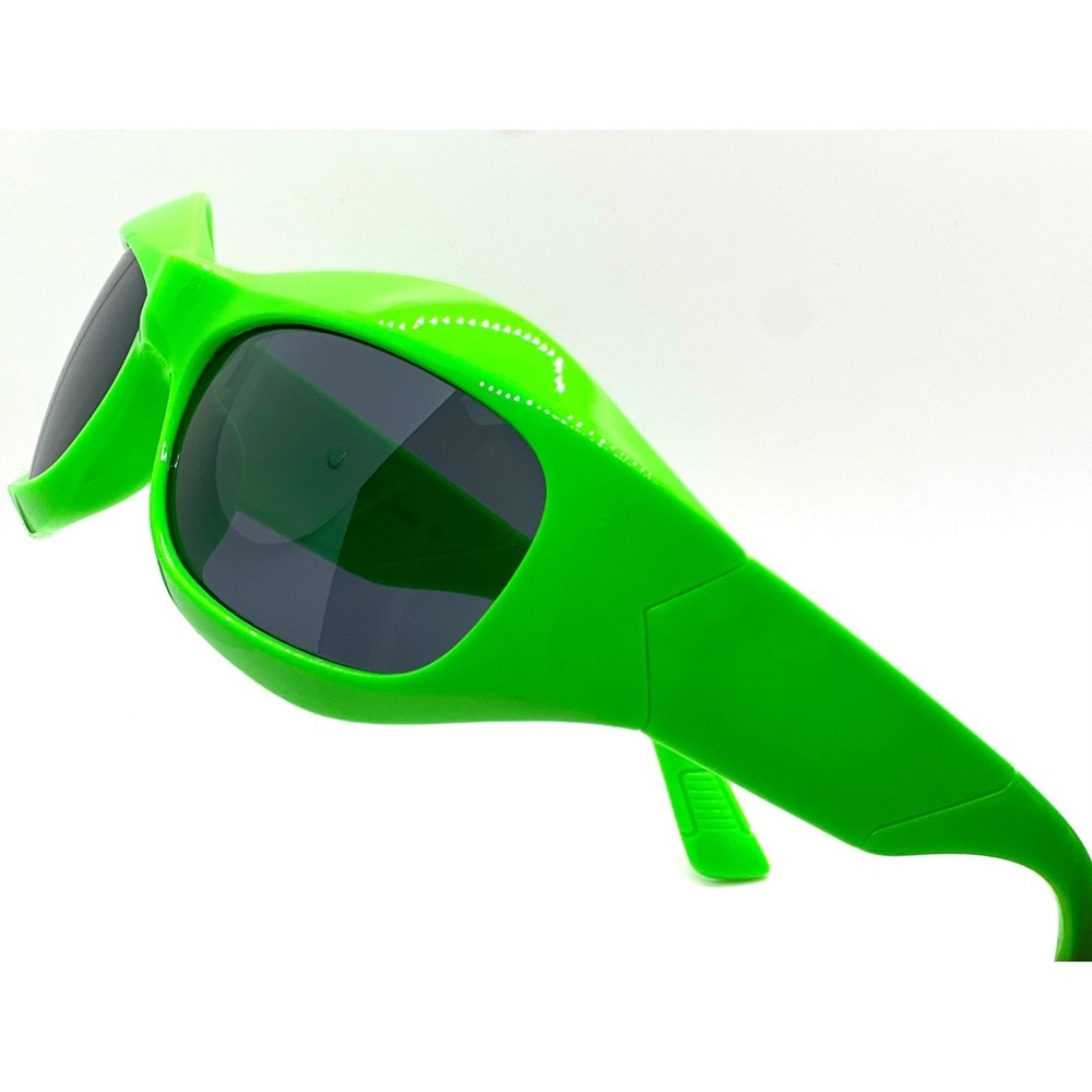 Sunglasses Alien Cyclops Visor‎ Neon Green Fashion Statement Sun Glasses Lentes
